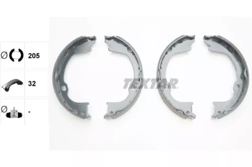 TEXTAR TEXTAR 91078500 1x Brake Shoe Set, parking brake 