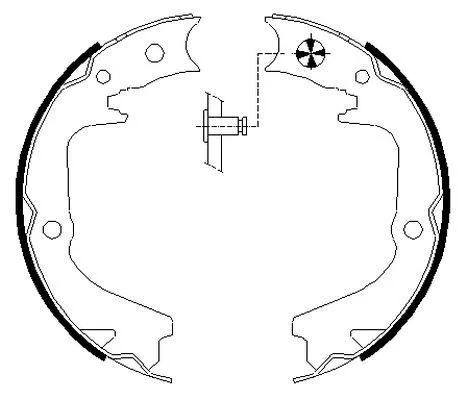 TEXTAR TEXTAR 91080400 1x Brake Shoe Set, parking brake 