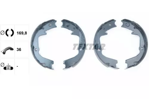 TEXTAR TEXTAR 91080400 1x Brake Shoe Set, parking brake 