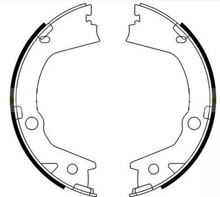 1x Brake Shoe Set, parking brake