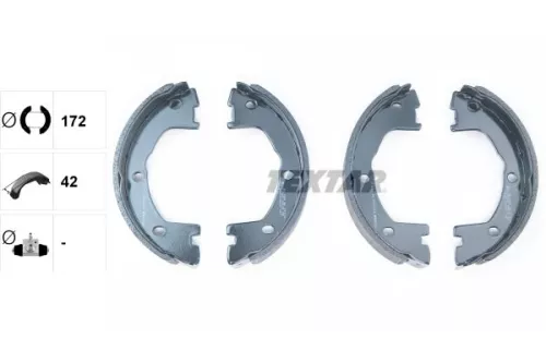 TEXTAR TEXTAR 91081400 1x Brake Shoe Set, parking brake 