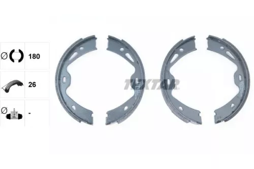 1x Brake Shoe Set, parking brake