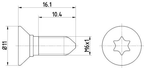 MINTEX MINTEX (TPM0008) 1x Bolt, brake disc 