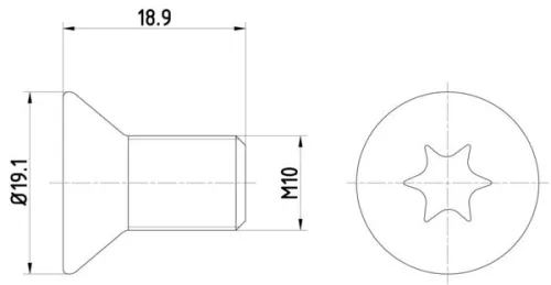 MINTEX MINTEX (TPM0010) 1x Bolt, brake disc 