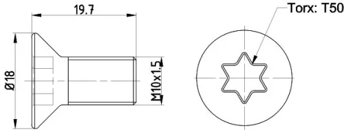 MINTEX MINTEX (TPM0016) 1x Bolt, brake disc 