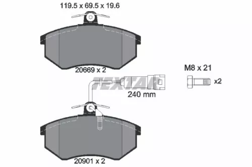 1x  TEXTAR Brake Pad Set