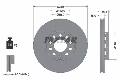 TEXTAR TEXTAR (2067602) 1x Brake Kit, disc brake 