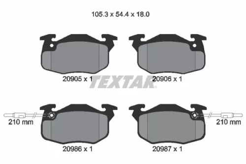TEXTAR TEXTAR (2090506) 1x Brake Kit, disc brake 