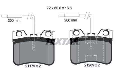 TEXTAR TEXTAR (2117902) 1x Brake Kit, disc brake 
