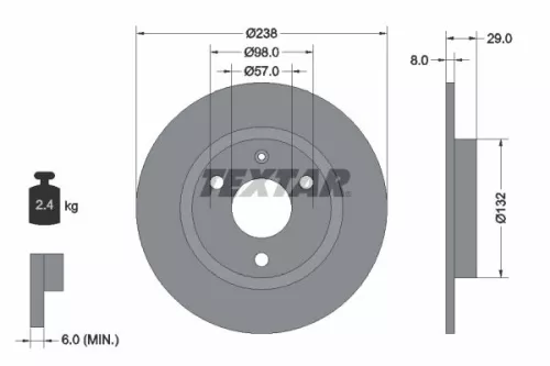 TEXTAR TEXTAR (2117902) 1x Brake Kit, disc brake 