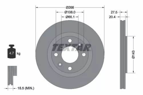 TEXTAR TEXTAR (2120909) 1x Brake Kit, disc brake 