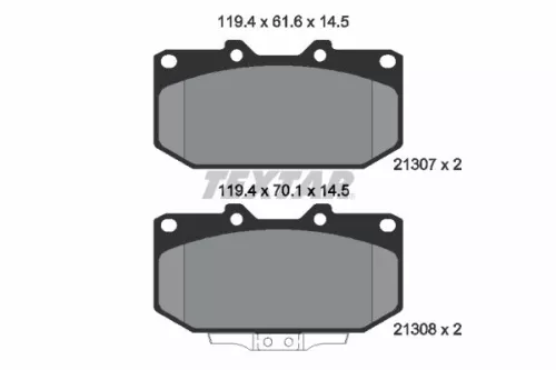 TEXTAR TEXTAR (2130701) 1x Brake Kit, disc brake 