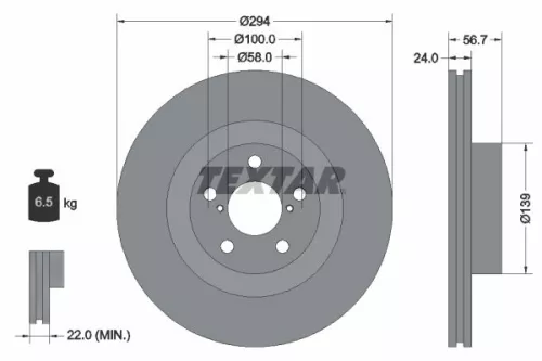 TEXTAR TEXTAR (2130701) 1x Brake Kit, disc brake 