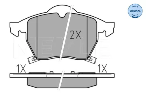 MEYLE MEYLE 025 231 1619/W Meyle Front Brake Pad Set For Opel Saab Vauxhall 9-3 9-5 900 Astra Co 