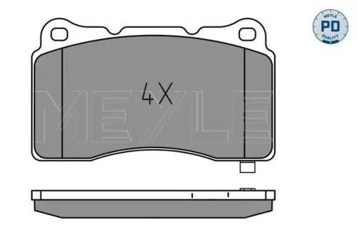 MEYLE MEYLE 025 233 2516/PD Meyle Pd Front Brake Pad Set For Cadillac Ford Usa Honda Hyundai Mitsubi 