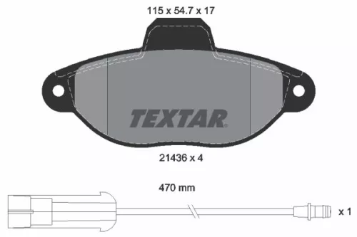 TEXTAR TEXTAR (2143603) 1x Brake Kit, disc brake 