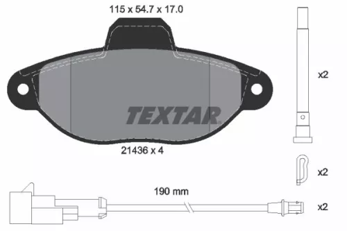 TEXTAR TEXTAR (2143609) 1x Brake Kit, disc brake 