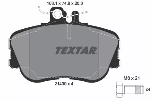 TEXTAR TEXTAR (2143905) 1x Brake Kit, disc brake 