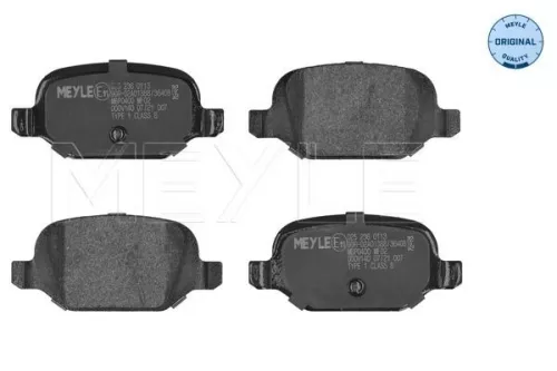 Meyle Rear Brake Pad Set For Abarth Citroën Fiat Lancia 500 500 / 595
