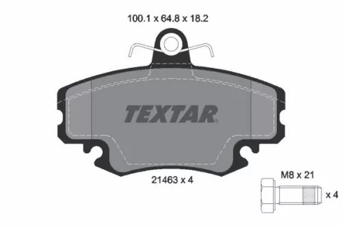 TEXTAR TEXTAR (2146306) 1x Brake Kit, disc brake 