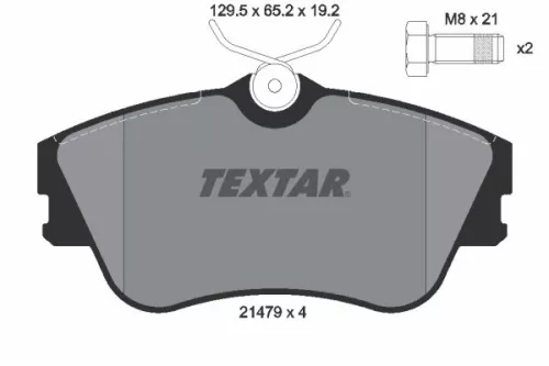 1x TEXTAR 2147902 Brake Pad Set