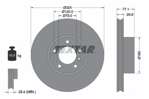 TEXTAR TEXTAR (2148602) 1x Brake Kit, disc brake 