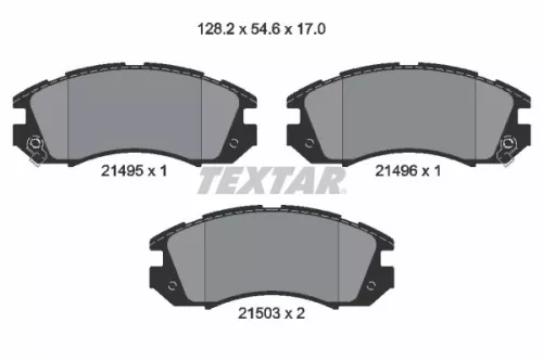 1x TEXTAR 2149501 Brake Pad Set
