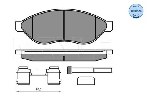 MEYLE MEYLE 025 244 6819/W2 Meyle Front Brake Pad Set For Citroën Fiat Peugeot Boxer Ducato Jumpe 