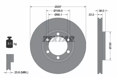 TEXTAR TEXTAR (2154302) 1x Brake Kit, disc brake 