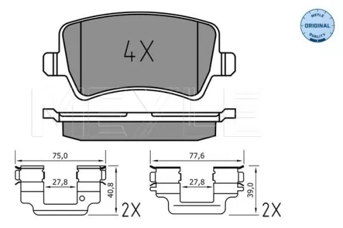 MEYLE MEYLE 025 244 9618 Meyle Rear Brake Pad Set For Land Rover Volvo Freelander 2 Range Rove 
