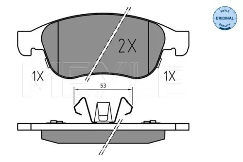 MEYLE MEYLE 025 245 3819 Meyle Front Brake Pad Set For Fiat Jeep 500x Renegade 