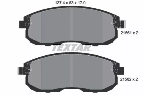 TEXTAR TEXTAR (2156201) 1x Brake Kit, disc brake 