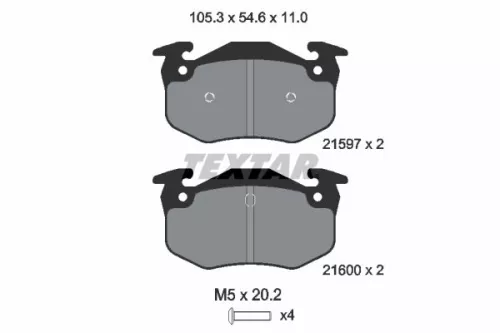 TEXTAR TEXTAR (2159701) 1x Brake Kit, disc brake 