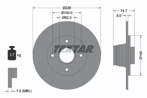 TEXTAR TEXTAR (2159701) 1x Brake Kit, disc brake 