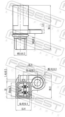 FEBEST FEBEST (2160601) 1x Sensor, wheel speed 