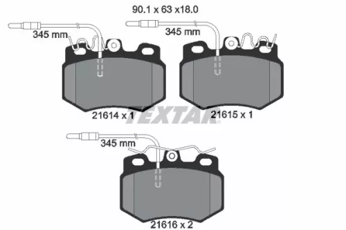 TEXTAR TEXTAR (2161403) 1x Brake Kit, disc brake 
