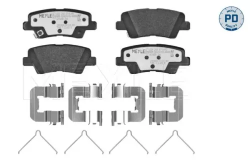 Meyle Pd Rear Brake Pad Set For Hyundai Kia Ssangyong Accent Bayon Caren