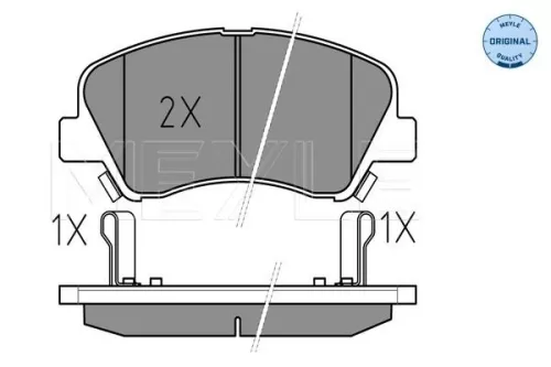 MEYLE MEYLE 025 253 4818 Meyle Front Brake Pad Set For Hyundai Kia Accent Elantra I20 I20 Acti 