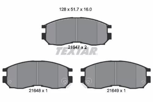 1x TEXTAR 2164701 Brake Pad Set