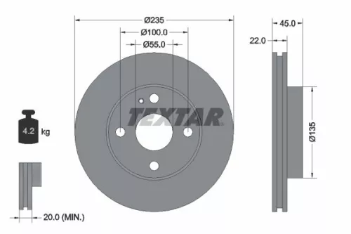 TEXTAR TEXTAR (2165404) 1x Brake Kit, disc brake 