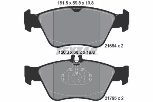 TEXTAR TEXTAR (2166404) 1x Brake Kit, disc brake 