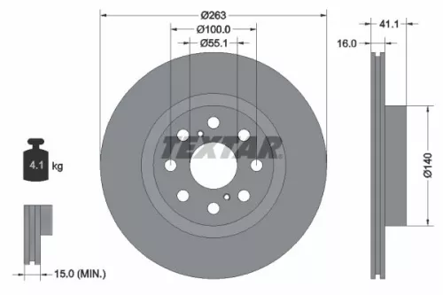 TEXTAR TEXTAR (2175901) 1x Brake Kit, disc brake 