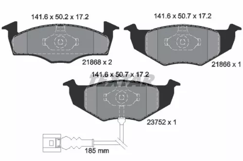 TEXTAR TEXTAR (2186801) 1x Brake Kit, disc brake 