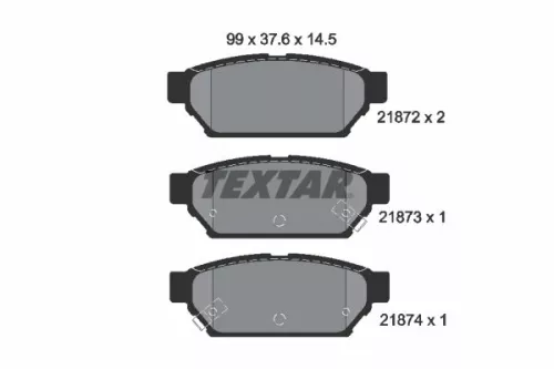TEXTAR TEXTAR (2187202) 1x Brake Kit, disc brake 
