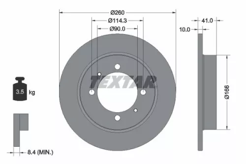 TEXTAR TEXTAR (2187202) 1x Brake Kit, disc brake 