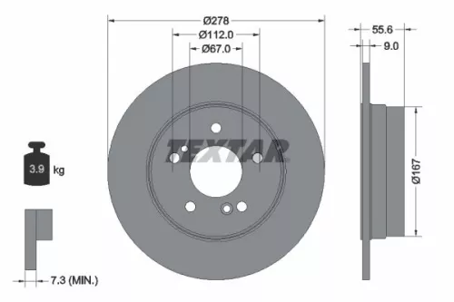 TEXTAR TEXTAR (2191903) 1x Brake Kit, disc brake 