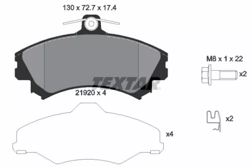 TEXTAR TEXTAR (2192003) 1x Brake Kit, disc brake 