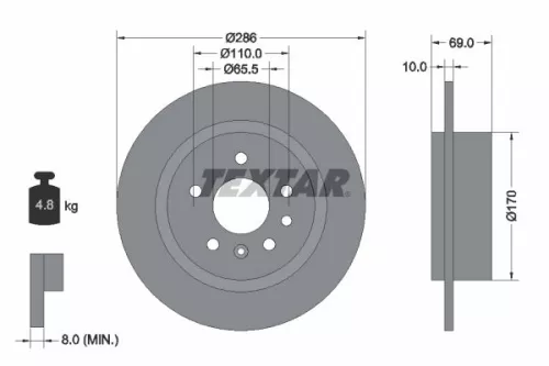 TEXTAR TEXTAR (2193404) 1x Brake Kit, disc brake 