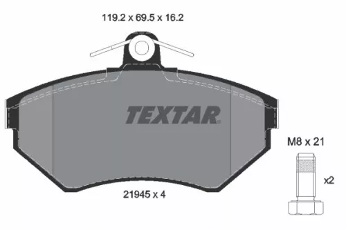 TEXTAR TEXTAR (2194502) 1x Brake Kit, disc brake 