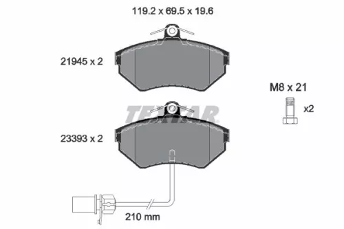 TEXTAR TEXTAR (2194504) 1x Brake Kit, disc brake 
